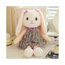 (Harmaa, 45 cm/17,72 tuumaa) Rabbit Snow Pehmolelu nukke Lahjatyyny Retro Söpö muotoilu Mukava ja pehmeä