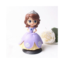 (Μαύρη βάση-Σόφια, 15cm) Frozen Princess Elsa Anna Sofia Mini Figures PVC Miniatures Ki