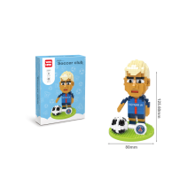 (Neymar) Jugador de Fútbol Estrella Mini Bloque de Construcción Diy Ladrillo Rompecabezas Infantil Juguete de