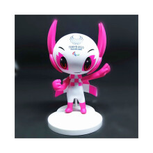 (Rosa) Statuetta mascotte delle Olimpiadi di Tokyo 2021, souvenir da tavolo