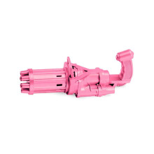 (Ροζ) Νέο Gatling Bubble Machine Bubbler Maker Safe Summer Cooling Fan Outdoor for Kid