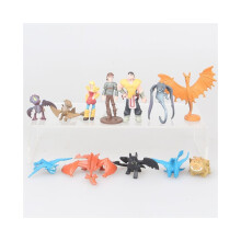 (12Pcs) How To Train Your Dragon Blue White Dragon Action Figure Model Toy Kids Gift