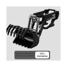 (Accesorio-Negro-01) Tractor de aleación con control remoto, juguete deslizante para niños de 46 años, regalo