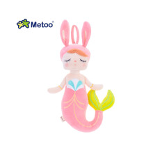 (Rosa) Metoo Angela, bambola di peluche sirena in velluto di cristallo, comoda e soffice, per bambini
