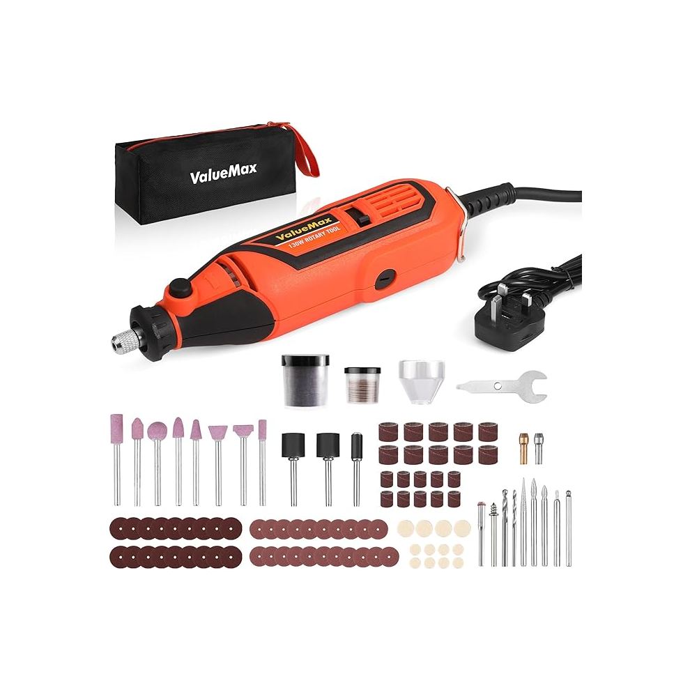 Valuemax Rotary Tool Kit, 130W Powerful Rotary Multi Tool With Variable Speed, Mini Grinder Set With 119Pcs Accessories 6952113035407