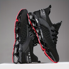 (Black, 8.5) Versatile Breathable Mesh Men's Sneakers - Shock-Absorbing Casual Shoes for All Seasons