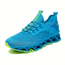(Sky Blue, 6.5) Versatile Breathable Mesh Men's Sneakers - Shock-Absorbing Casual Shoes for All Seasons