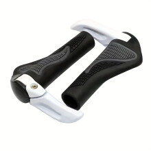 (2pcs/pair white) 2pcs/Pair of Bicycle Grips Designed to Absorb Shocks And Prevent Dust, Featuring Rubber with Dual-Side Locking.