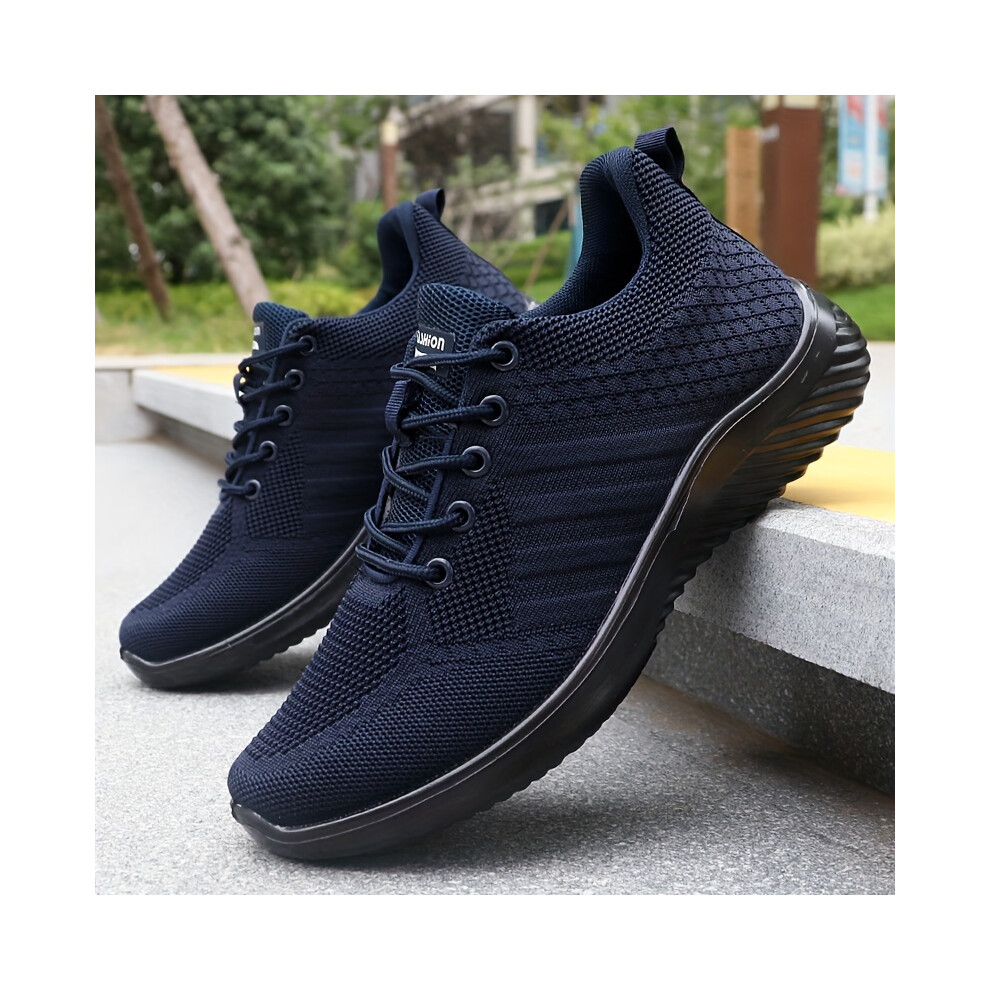 Bghone (Blue, 11) Men's Lightweight Breathable Slip-Resistant Sneakers - Low-Top Running Walking Training Sneakers With Md Sole, Fabric Upper & Lace-Up Closu
