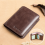 (coffee) Men Wallet Genuine Leather Rfid Blocking Double Wa 1