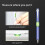 (Blue) Mini Portable Pen Type Level With Hexagonal Drill Bit Screwdriver Ruler 4