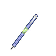 (Blue) Mini Portable Pen Type Level With Hexagonal Drill Bit Screwdriver Ruler