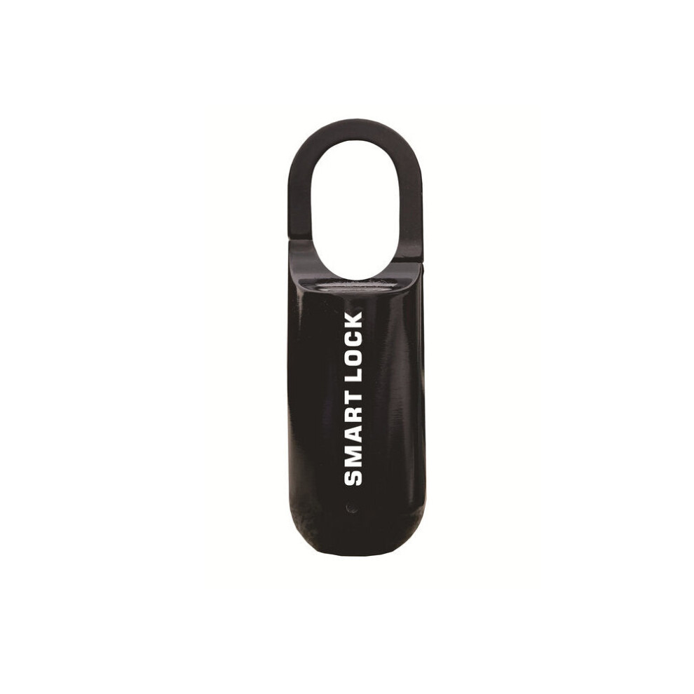 (Black) Fingerprint Lock Waterproof Mini USB Rechargeable Door Lock Quick Unlock Zinc Alloy Anti-theft Loc