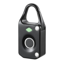 (Black) Anti-theftl Electronic Smart Fingerprint Padlock Outdoor Travel Suitcase Bag Lock