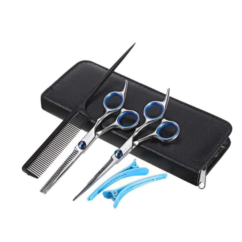 (A) Professional Hair Cutting Scissors Bangs Flat Shears Hairdressing Tool W/ Storage Bag
