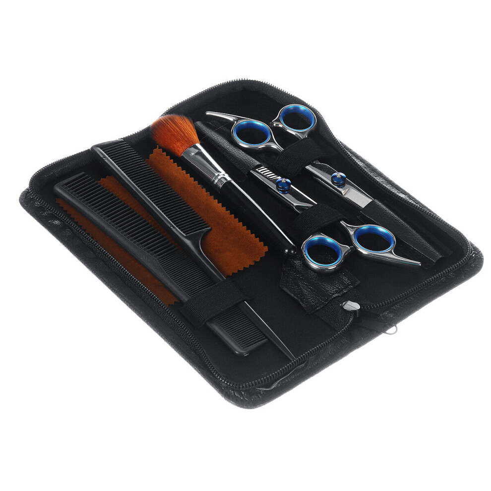 Greenzech (B) Professional Hair Cutting Scissors Bangs Flat Shears Hairdressing Tool W/ Storage Bag