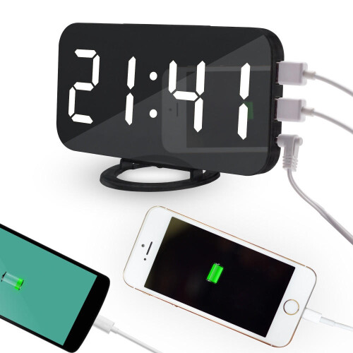 (White) Wireless Electronic LED Digital Desktop Decoration Auto-Brightness-Adju 2