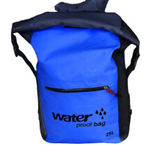 (Blue) Outdoor Portable Folding Waterproof Backpack Sports Rafting Kayaking Canoeing Travel Bag