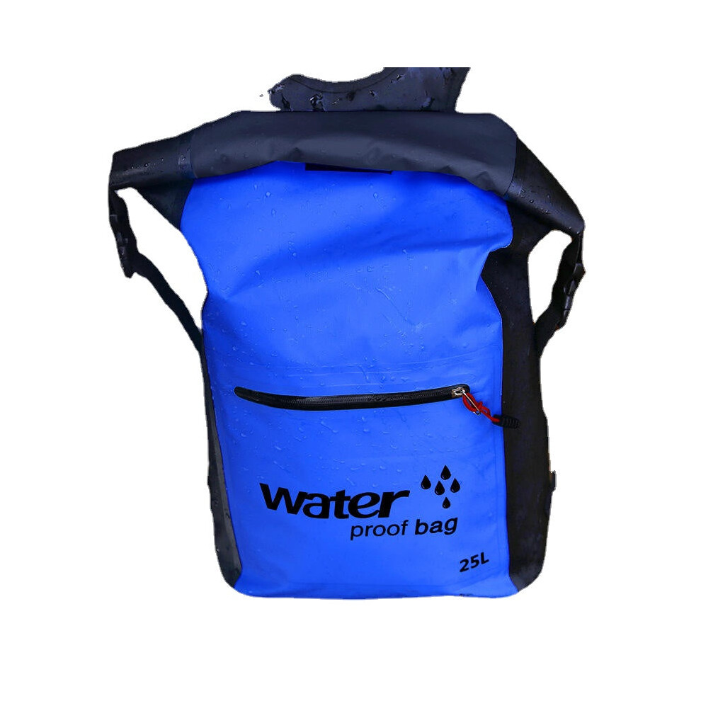 (Blue) Outdoor Portable Folding Waterproof Backpack Sports Rafting Kayaking Canoeing Travel Bag