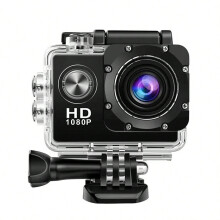 2MP 1080P USB Sports Action Camera, Waterproof, 90 Angle, 60FPS, 2" Display, PC Material, USB Power Supply