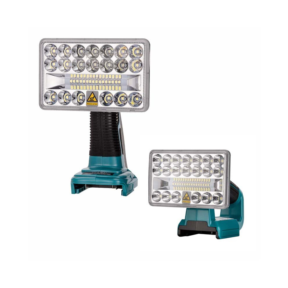 (Green, L) 5 Inch LED Work Light Indoors Outdoors Long Shot USB Rechargeable Spotlight Light Flashlight Tool Light For 14.4/18V Lithium Battery