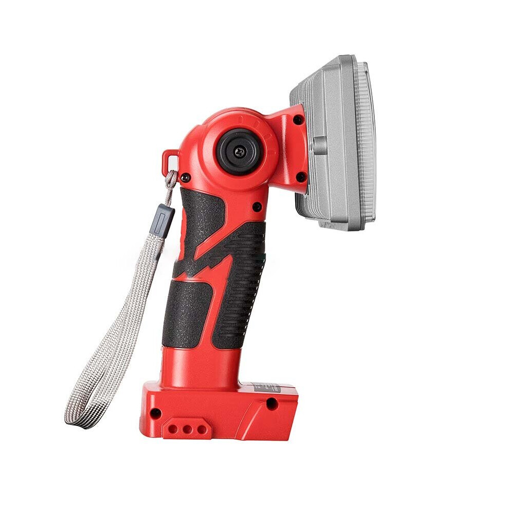 (Red, L) 5 Inch LED Work Light Indoors Outdoors Long Shot USB Rechargeable Spotlight Light Flashlight Tool Light For 14.4/18V Lithium Battery