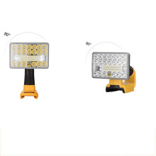 (Yellow, M) 5 Inch LED Work Light Indoors Outdoors Long Shot USB Rechargeable Spotlight Light Flashlight Tool Light For 14.4/18V Lithium Battery