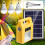 (Black) Portable bluetooth Solar Generator System Emergency LED Light Bulb Camping Radio Player+Remote Control 9