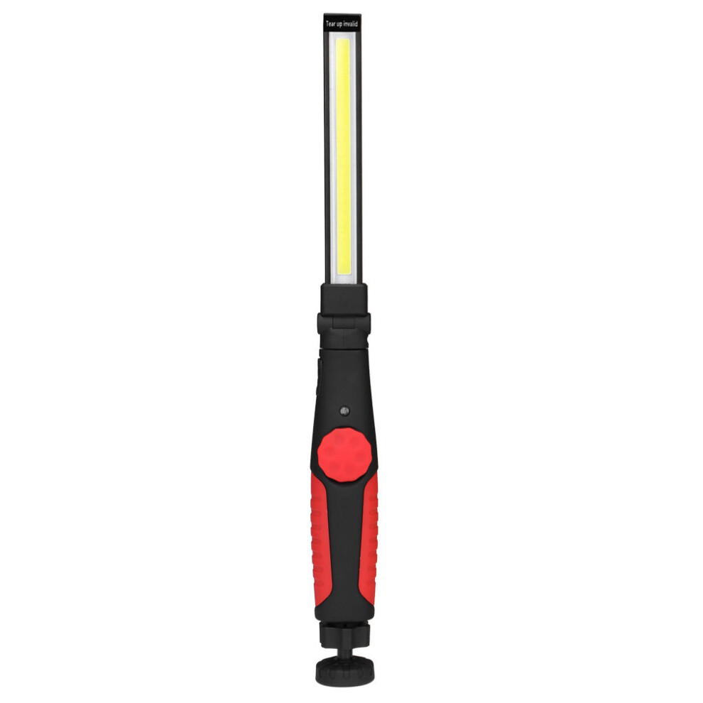 (Red) Rotated Fold able Magnetic USB Rechargeable COB LED Work Lights