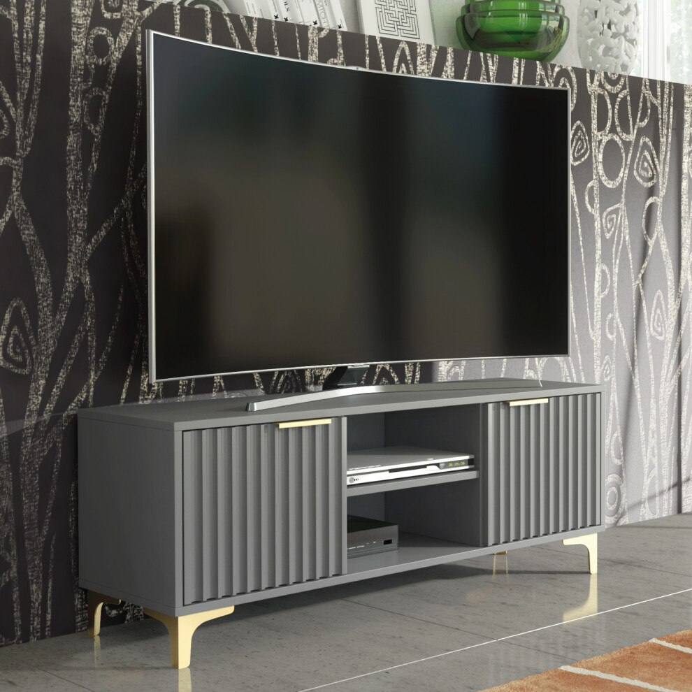 Creative Furniture Grey Tide Crest Tv Unit Gold - Dark 120Cm