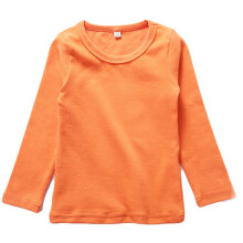 Unisex dievcensk    tricko s dlh   m ruk   vom KISBINI, 100 % bavlna, oran   ov   , 12 mesiacov