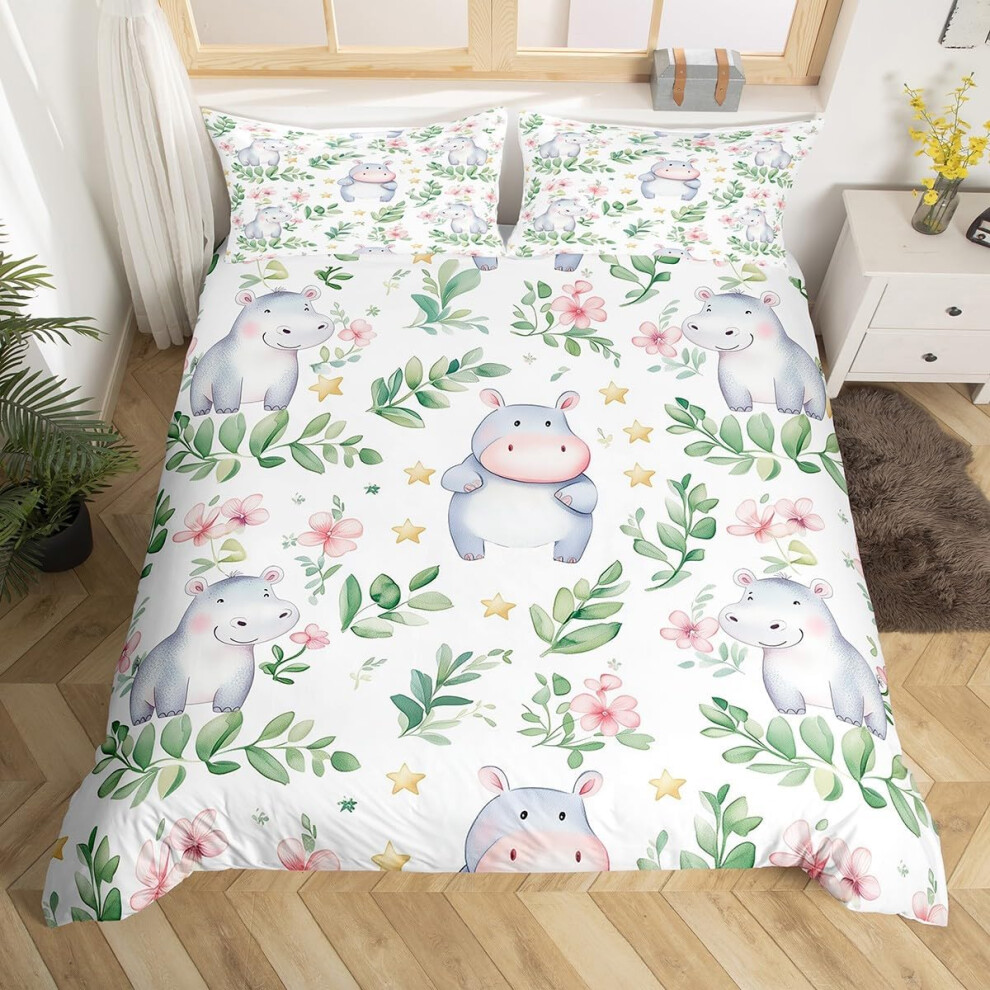 (White Gary, Double(No Comforter)) Homewish Gary Tiger Bedding Set Orange Rose Painting Comforter Cover,Romantic Tigers Duvet Cover Double African Saf
