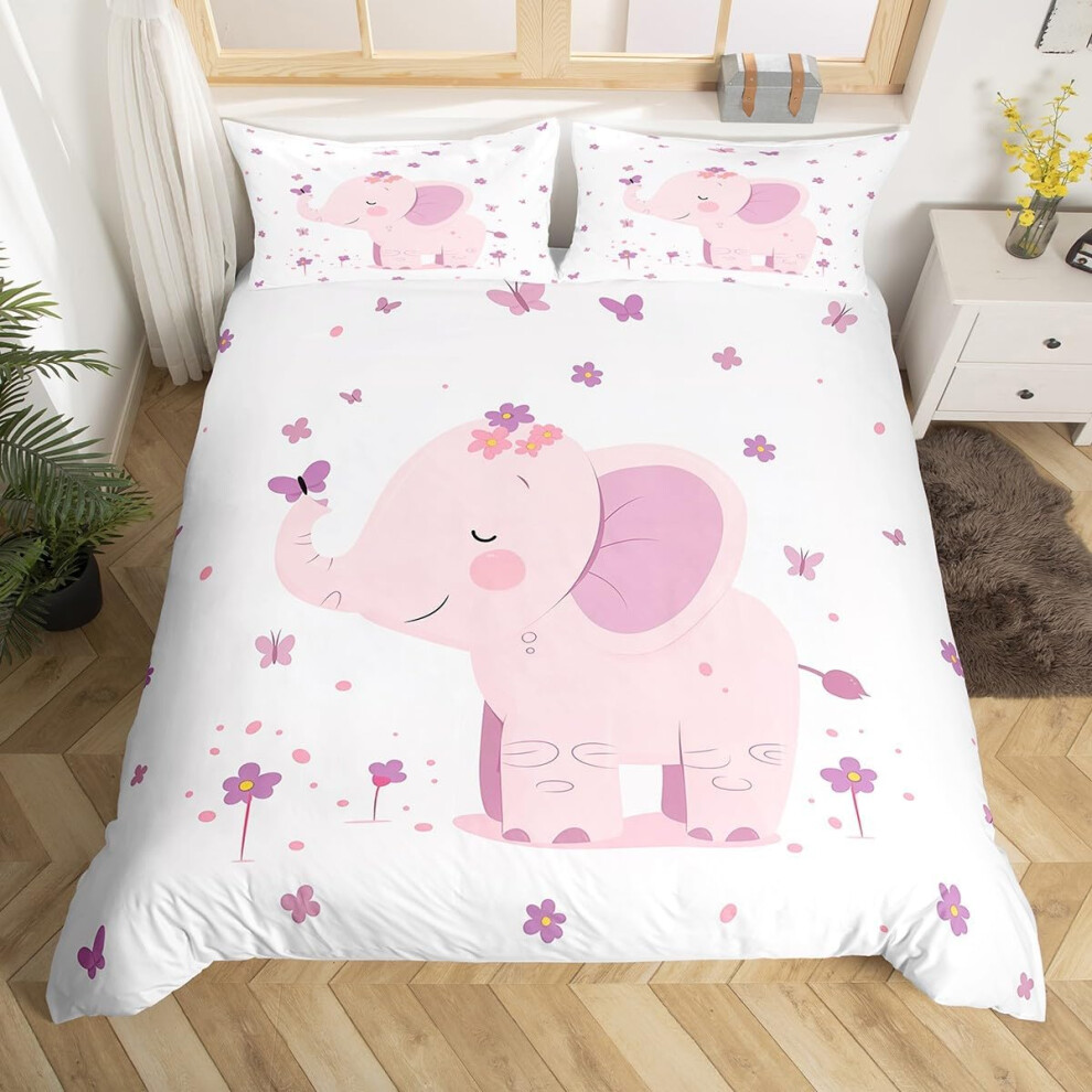 (Pink, Single(No Comforter)) Homewish Gary Tiger Bedding Set Orange Rose Painting Comforter Cover,Romantic Tigers Duvet Cover Double African Safari An