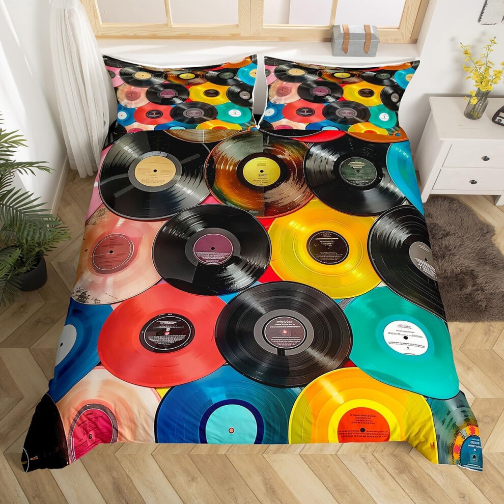 (Blaxk Red Yellow, King(No Comforter)) Homewish Paris Bedding Set Romantic Eiffel Tower Painting Comforter Cover,Fall Leaves Cityscape Duvet Cover Dou