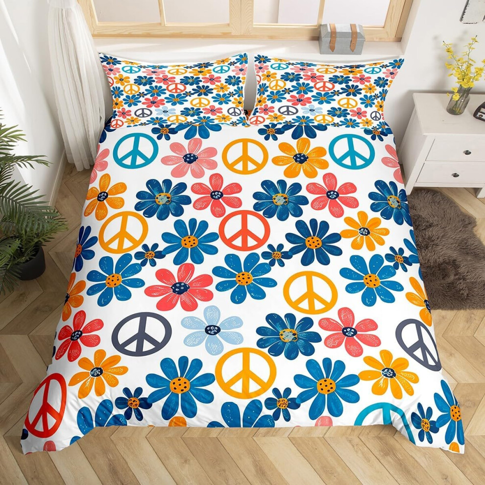 (Navy Blue,yellow, King(No Comforter)) Homewish Paris Bedding Set Romantic Eiffel Tower Painting Comforter Cover,Fall Leaves Cityscape Duvet Cover Dou