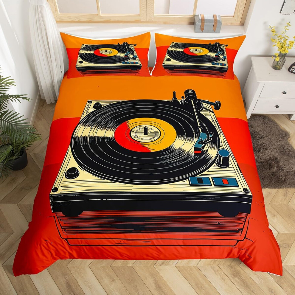 (,Gary, King(No Comforter)) Homewish Paris Bedding Set Romantic Eiffel Tower Painting Comforter Cover,Fall Leaves Cityscape Duvet Cover Double Pari Red