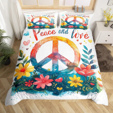 (White Teal, King(No Comforter)) Homewish Paris Bedding Set Romantic Eiffel Tower Painting Comforter Cover,Fall Leaves Cityscape Duvet Cover Double Paris Gifts Bed Set for Woman