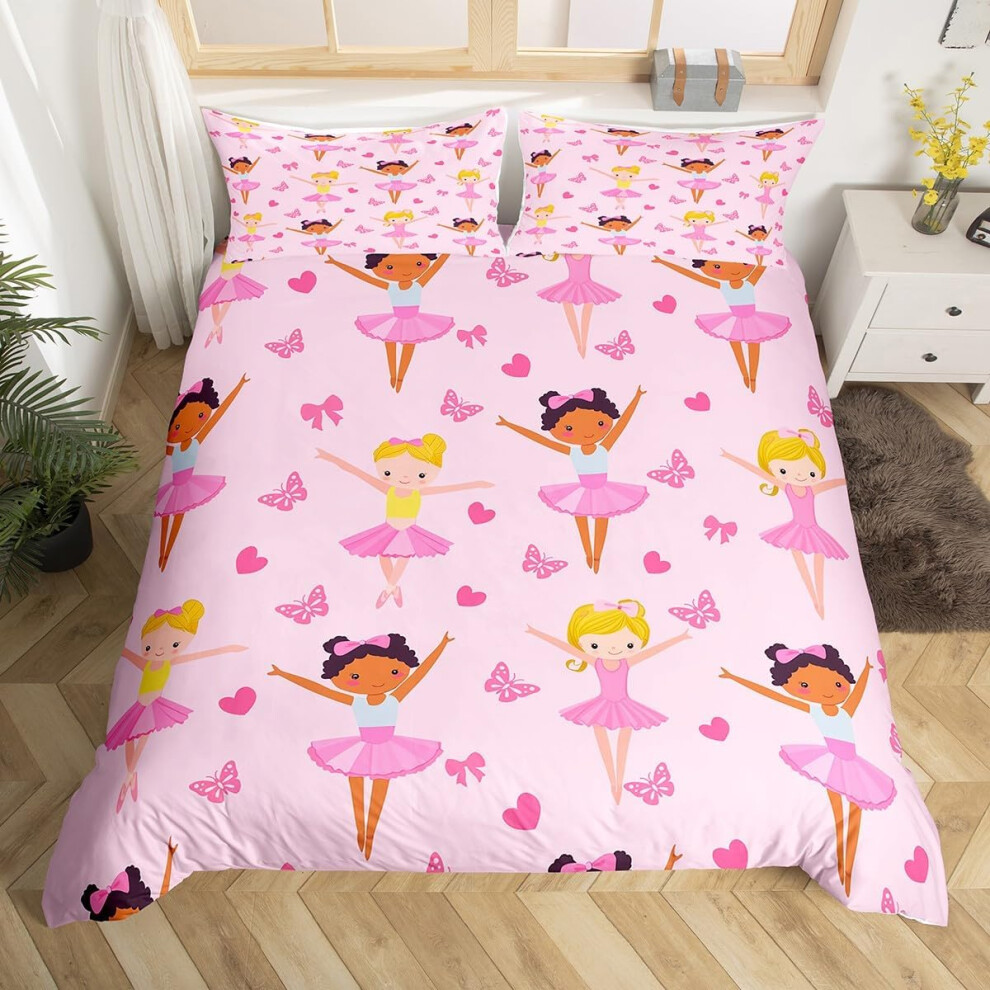 (Brown Pink, Single(No Comforter)) Coffee Gnome Bedding Set Double,Cartoon Gnome for Coffee Lovers Duvet Cover,Brown And White Gnome Comforter Cover f