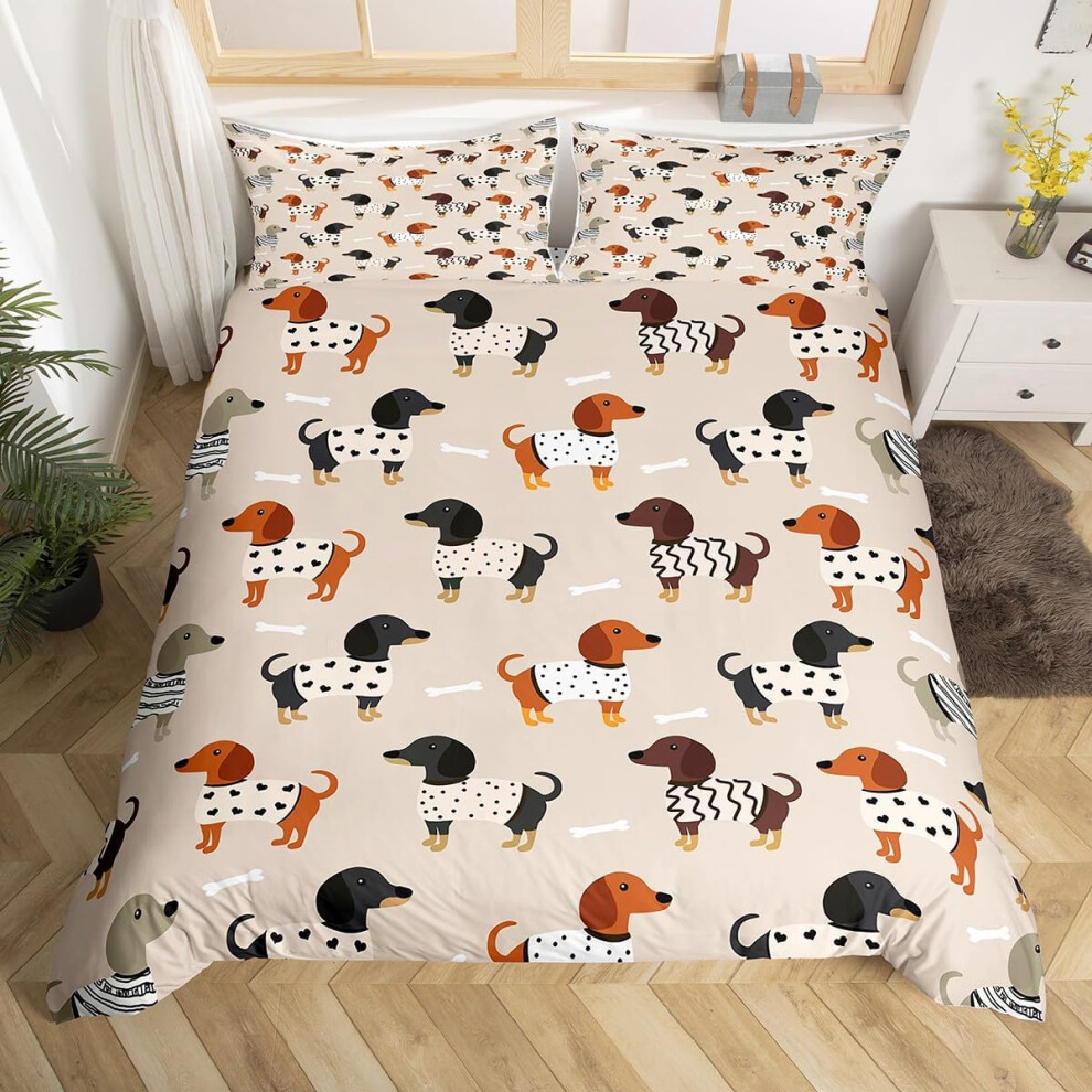 (Black Brown, Single(No Comforter)) Coffee Gnome Bedding Set Double,Cartoon Gnome for Coffee Lovers Duvet Cover,Brown And White Gnome Comforter Cover