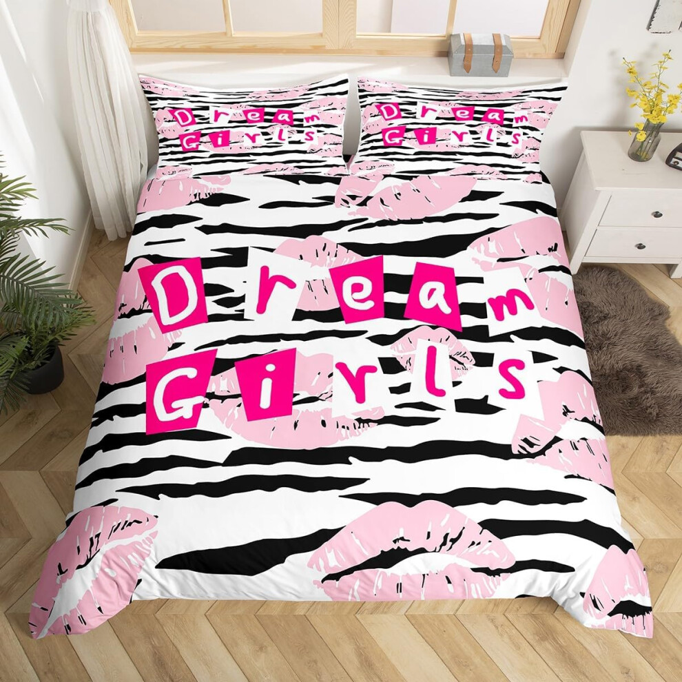 (Black Pink, Super King(No Comforter)) Coffee Gnome Bedding Set Double,Cartoon Gnome for Coffee Lovers Duvet Cover,Brown And White Gnome Comforter Cov