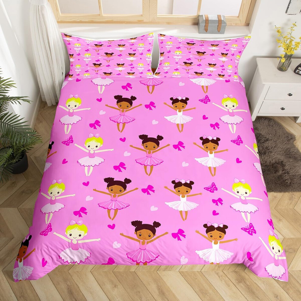 (Pink Brown, Super King(No Comforter)) Coffee Gnome Bedding Set Double,Cartoon Gnome for Coffee Lovers Duvet Cover,Brown And White Gnome Comforter Cov