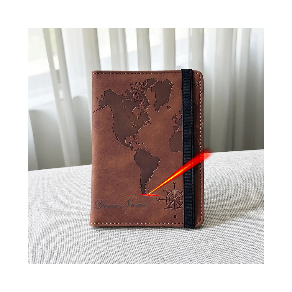 (brown with name) Rfid Blocking Personalised Passport Cover World Ma-image-OPC-PGPF6M9-NEW