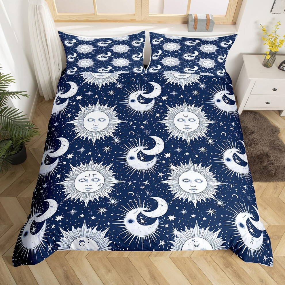 (Blue White, Super King(No Comforter)) High Heels Bedding Set Romantic Petals Print Double Comforter Cover Woman Girls Pink Decor for Bedroom,Paris Eiffel Tower Pattern Duvet Cover Couple