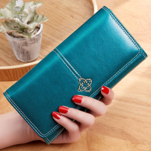 (Blue) Luxury Designer Purses for Women Long Handbag Zipp