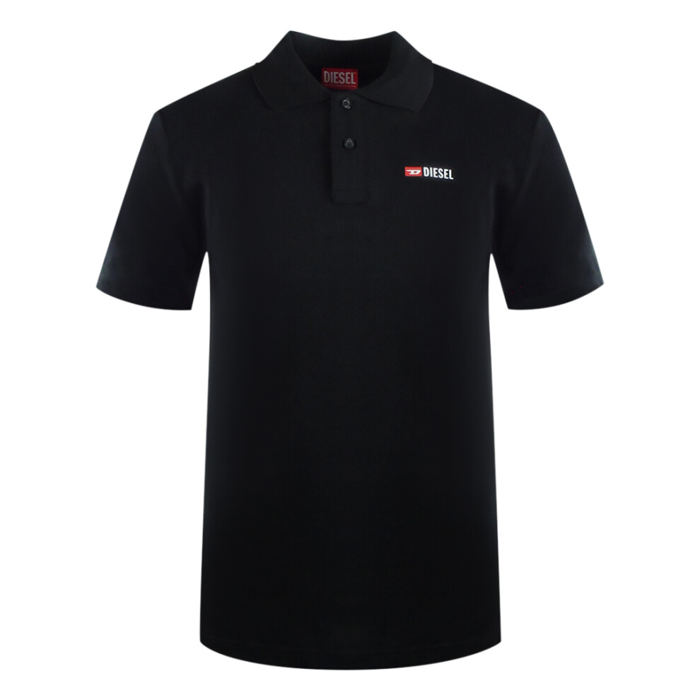 (L) Diesel T-Smith-D Black Polo Shirt