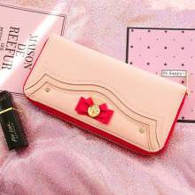(pink) Anime Cartoon Sailor Moon Designer PU Leather Long
