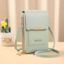 (Light Green) Women Crossbody Shoulder Bags Wallets Touch Screen