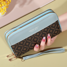 (blue) Classic Wallet, Large Capacity Clutch Purse With Z