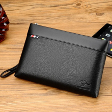 (black) Large Capacity Leather Clutch Bag for Men, Luxury