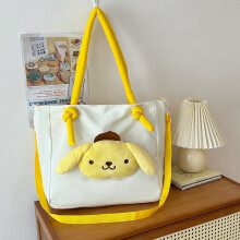 (Yellow) Kuromi Sanrio Melody Pompompurin Cinnamoroll Single Shoulder Capacity Bag Large